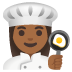 👩🏾‍🍳 woman cook: medium-dark skin tone display on Google